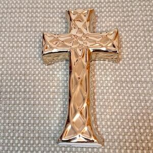 Golden ceramic cross.